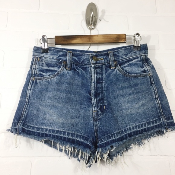 Free People Pants - Free People Frayed Hem Denim Shorts Size 26
